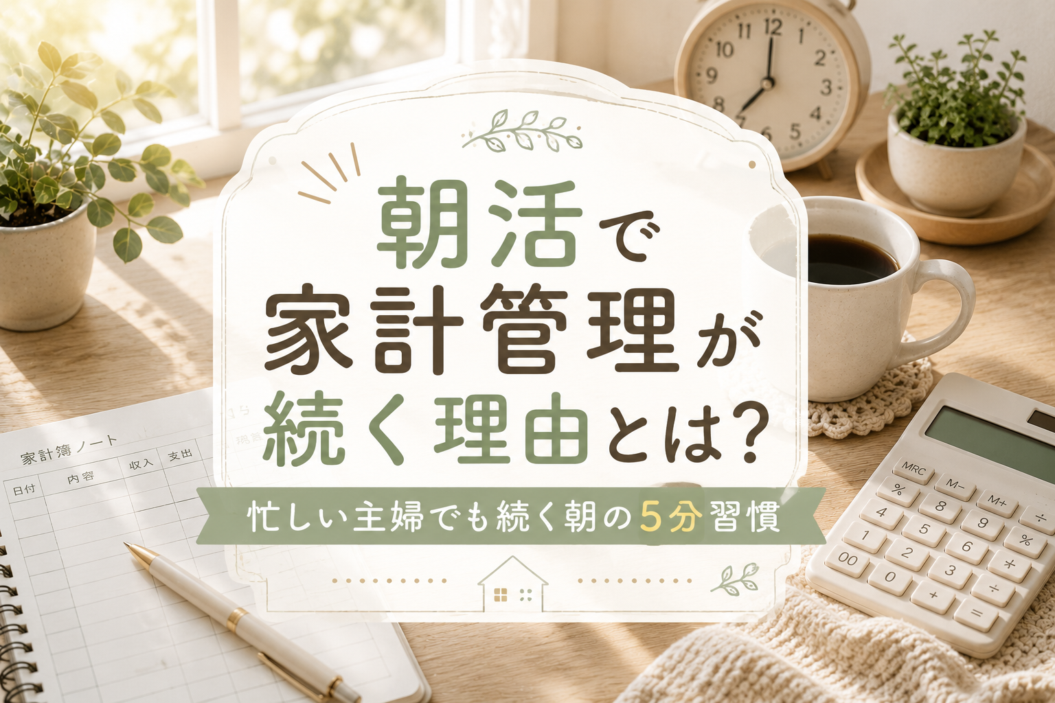 朝活で家計管理が続く理由とは？忙しい主婦でも習慣化できる5つのコツ