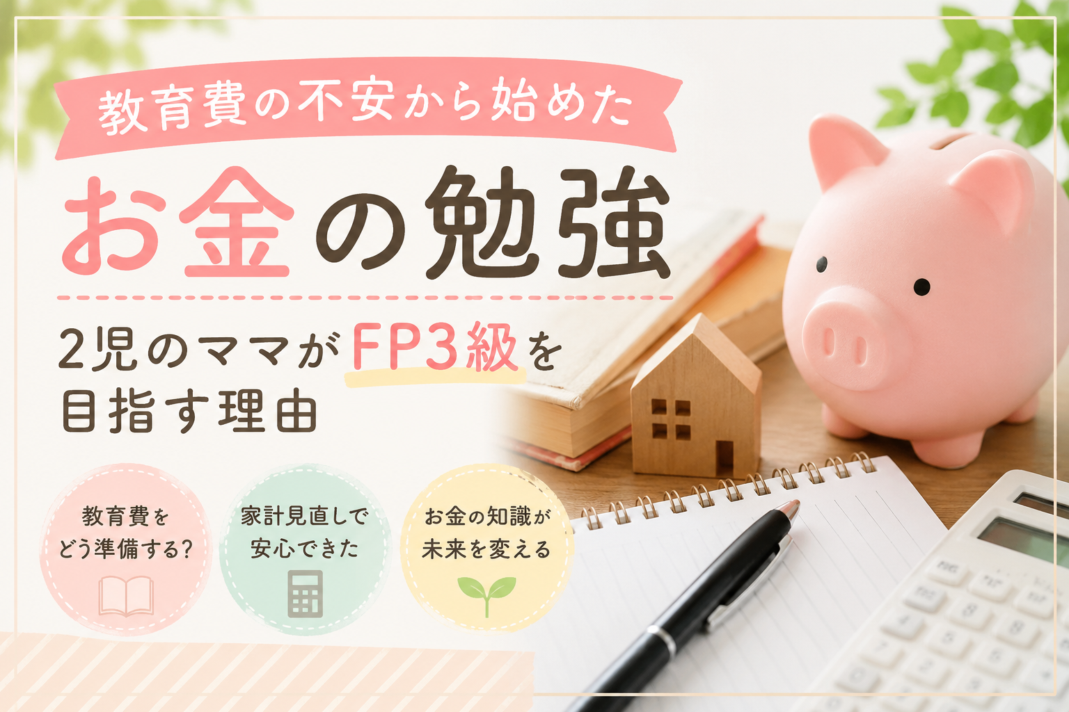 教育費の不安から始めたお金の勉強｜2児のママがFP3級を目指す理由