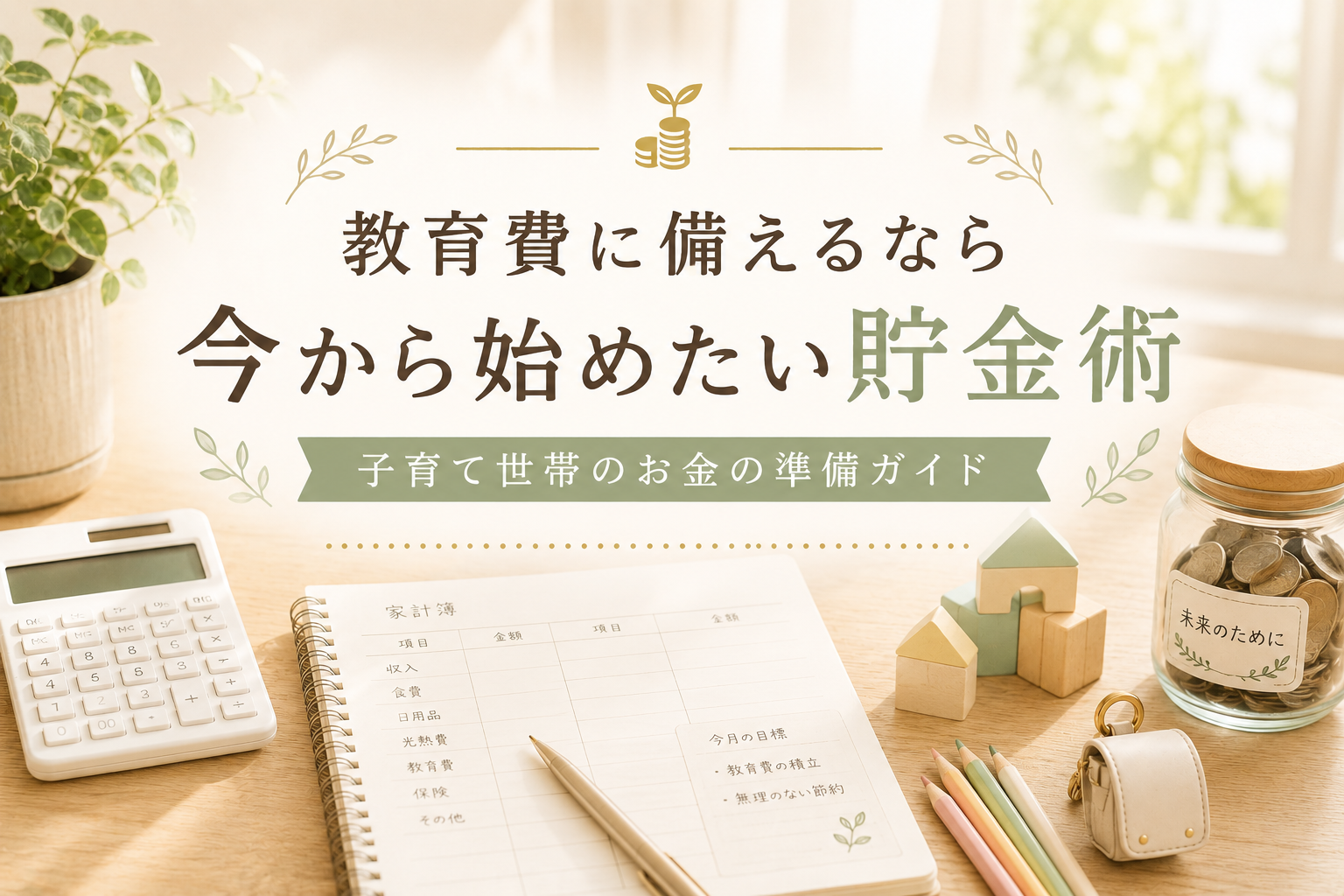 教育費に備えるなら今すぐ始めたい！子育て世帯のための貯金術をFP目線でわかりやすく解説