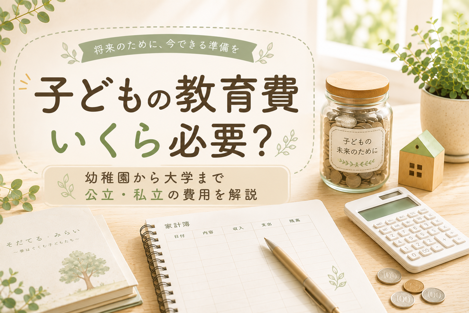 子どもの教育費はいくら必要？幼稚園から大学までの費用をわかりやすく解説